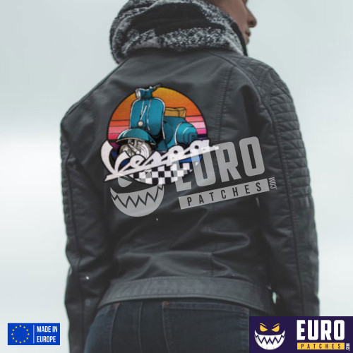 parche motero vespa chaqueta