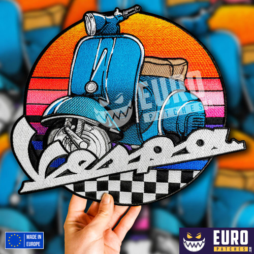 parche piaggio vespa para chaqueta motera